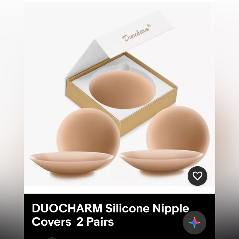 New DUOCHARM Silicone Nipple Covers  2 Pairs